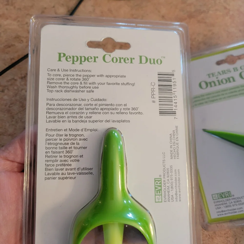NWT Kitchen Tools: EVRI Brand Onion Corer & Pepper Corer ~ Veggie Utensils FINAL